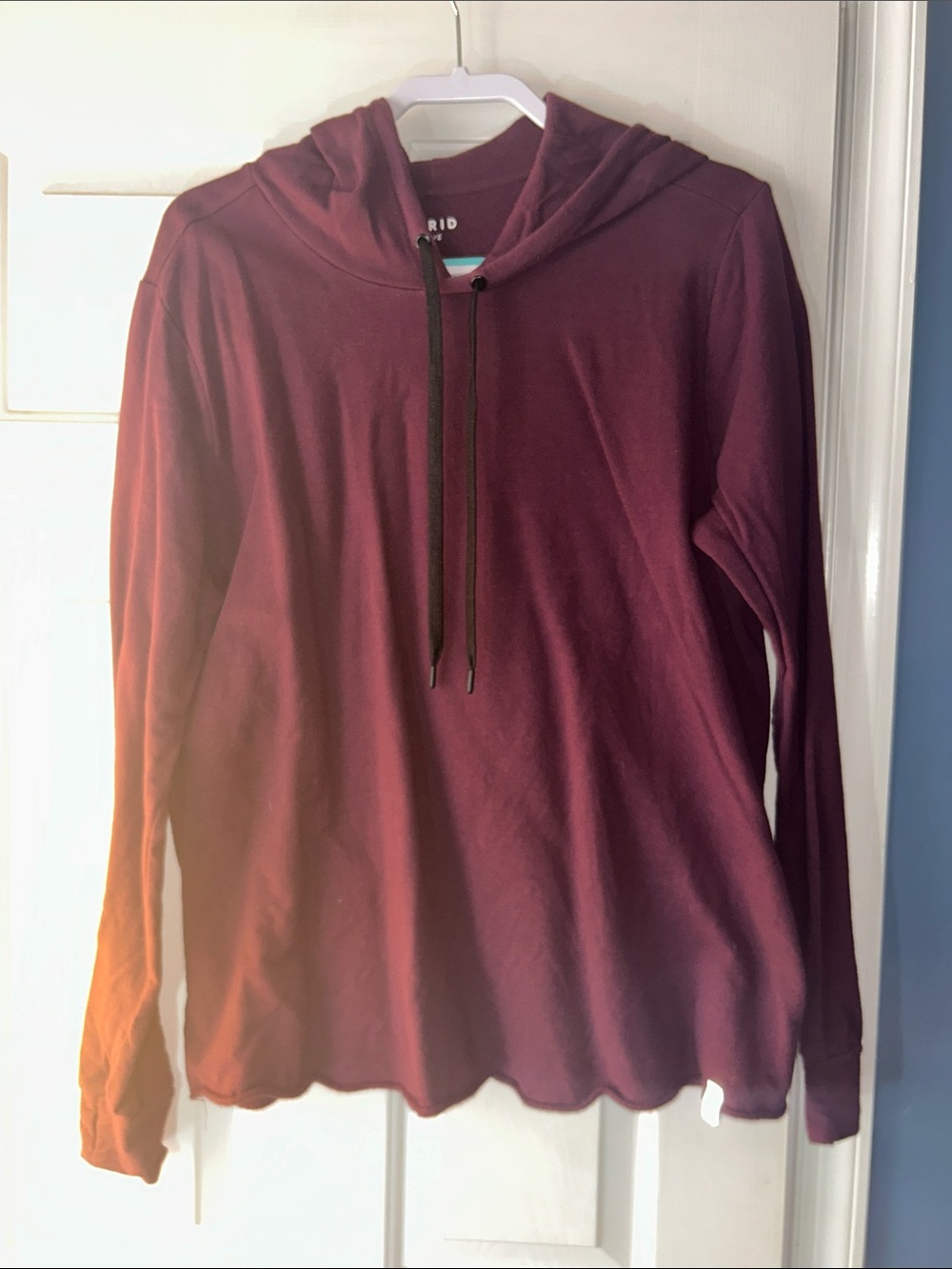 torrid Maroon Hooded Long Sleeve Pullover Sweatshirt
